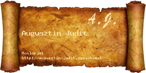 Augusztin Judit névjegykártya